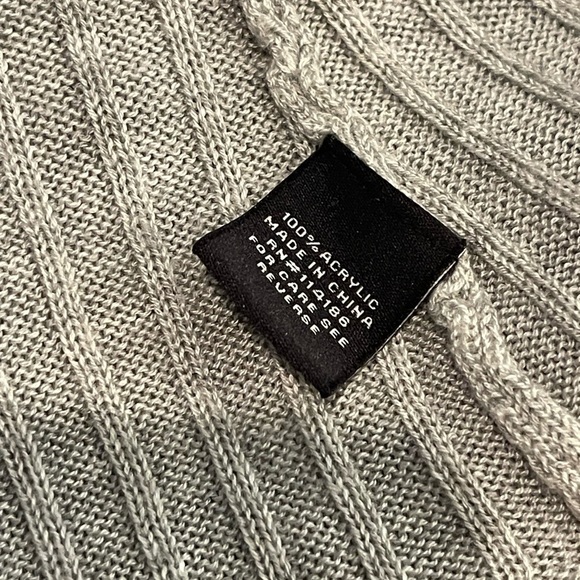 Verve Ami gray ribbed sleeveless duster cardigan vest sweater - Picture 4 of 8